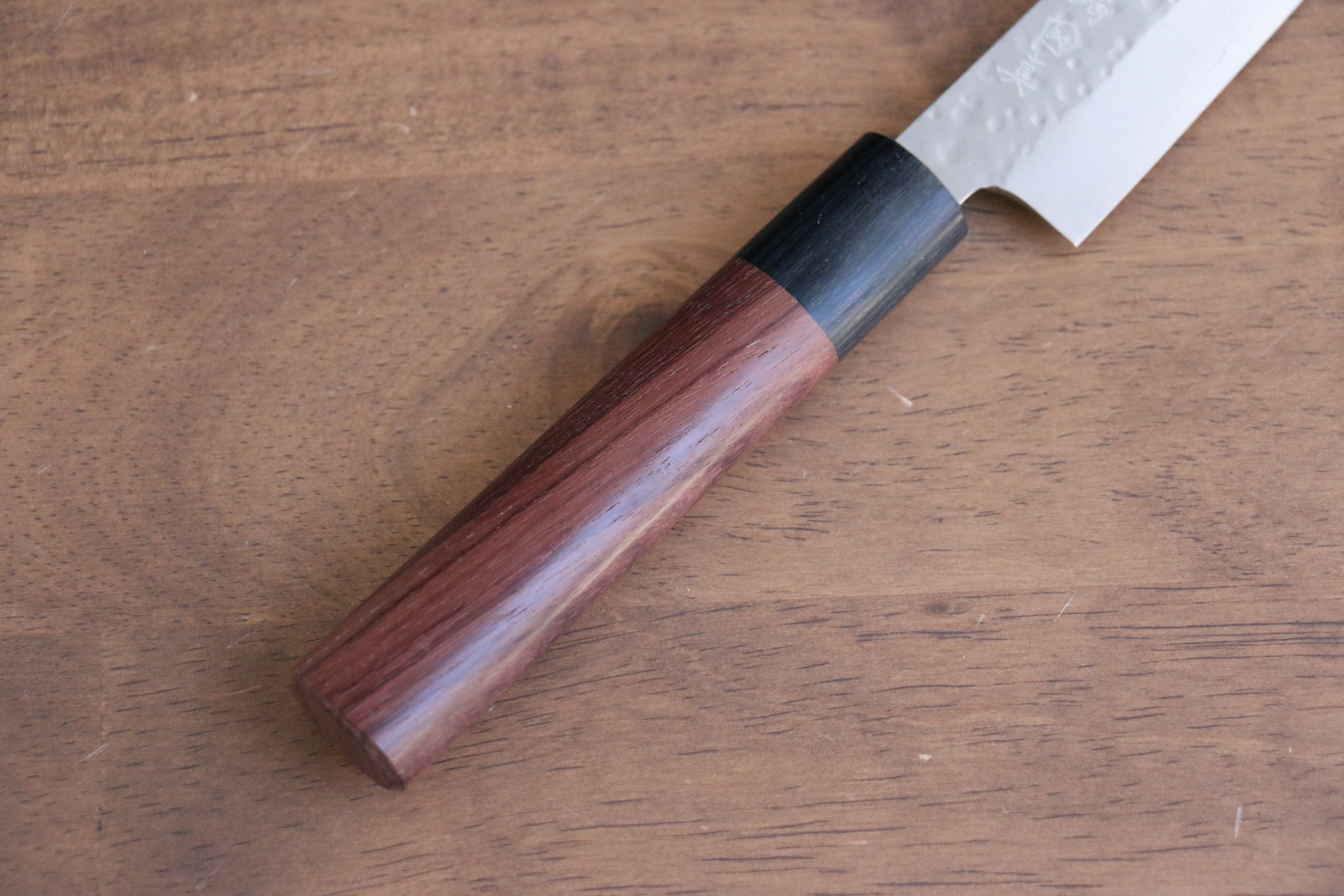 Makoto Kurosaki VG10 Maru Hammered Damascus Petty-Utility 135mm Shitan Handle - Seisuke Knife