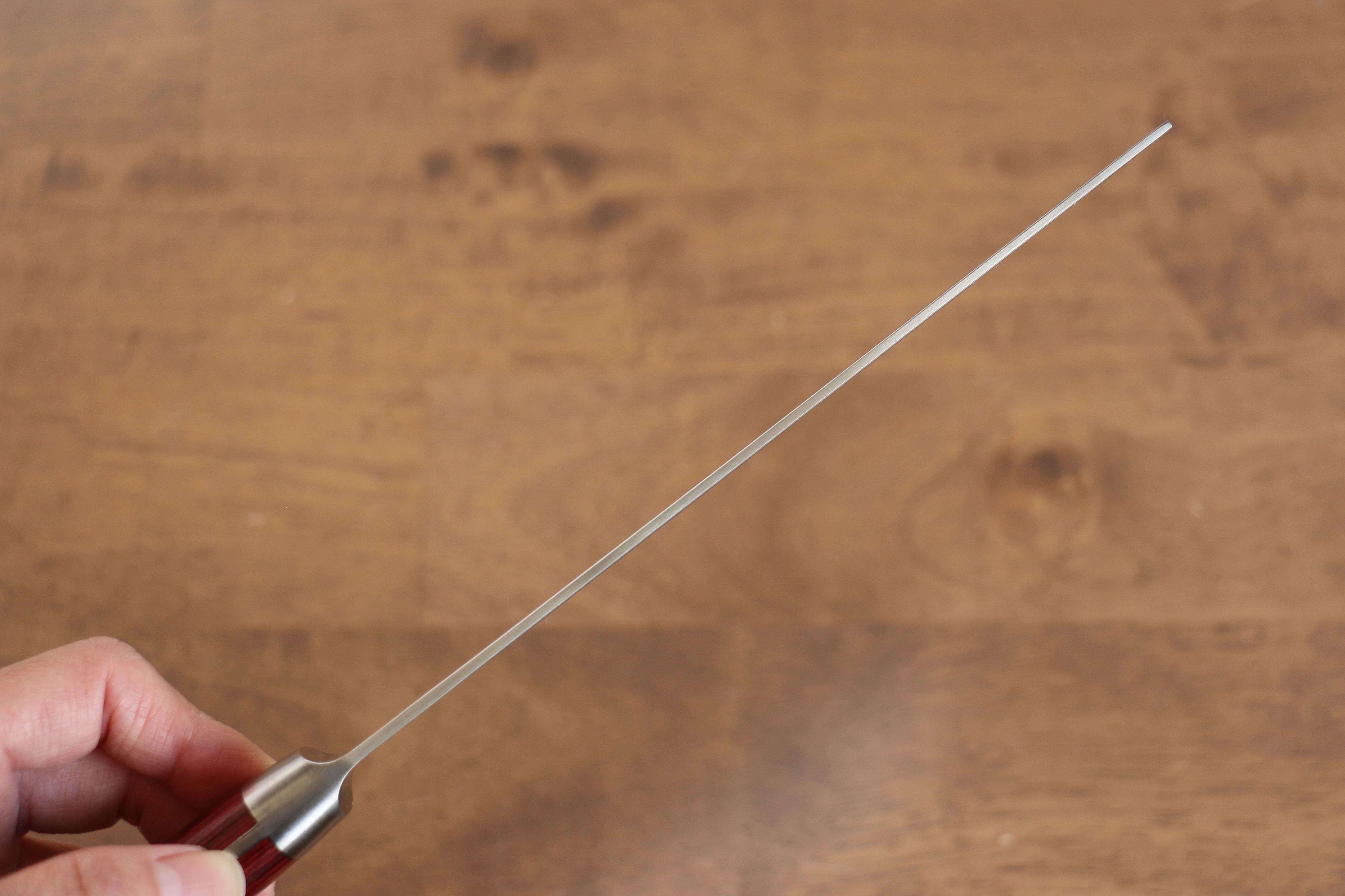Seisuke VG10 33 Layer Mirrored Finish Damascus Nakiri 165mm Red Pakka wood Handle - Seisuke Knife