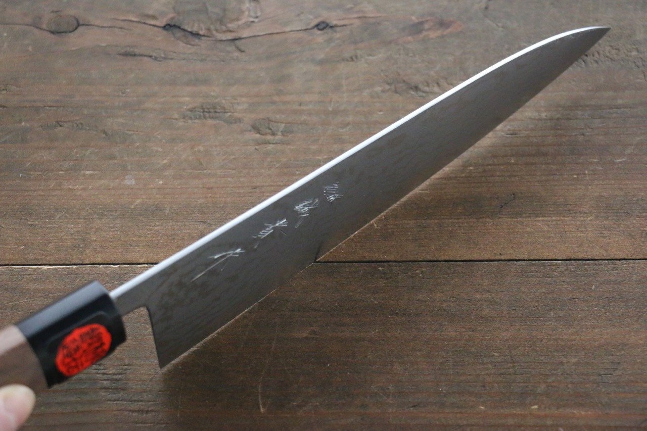 Shigeki Tanaka Blue Steel No.2 Damascus Gyuto 210mm Walnut Handle - Seisuke Knife