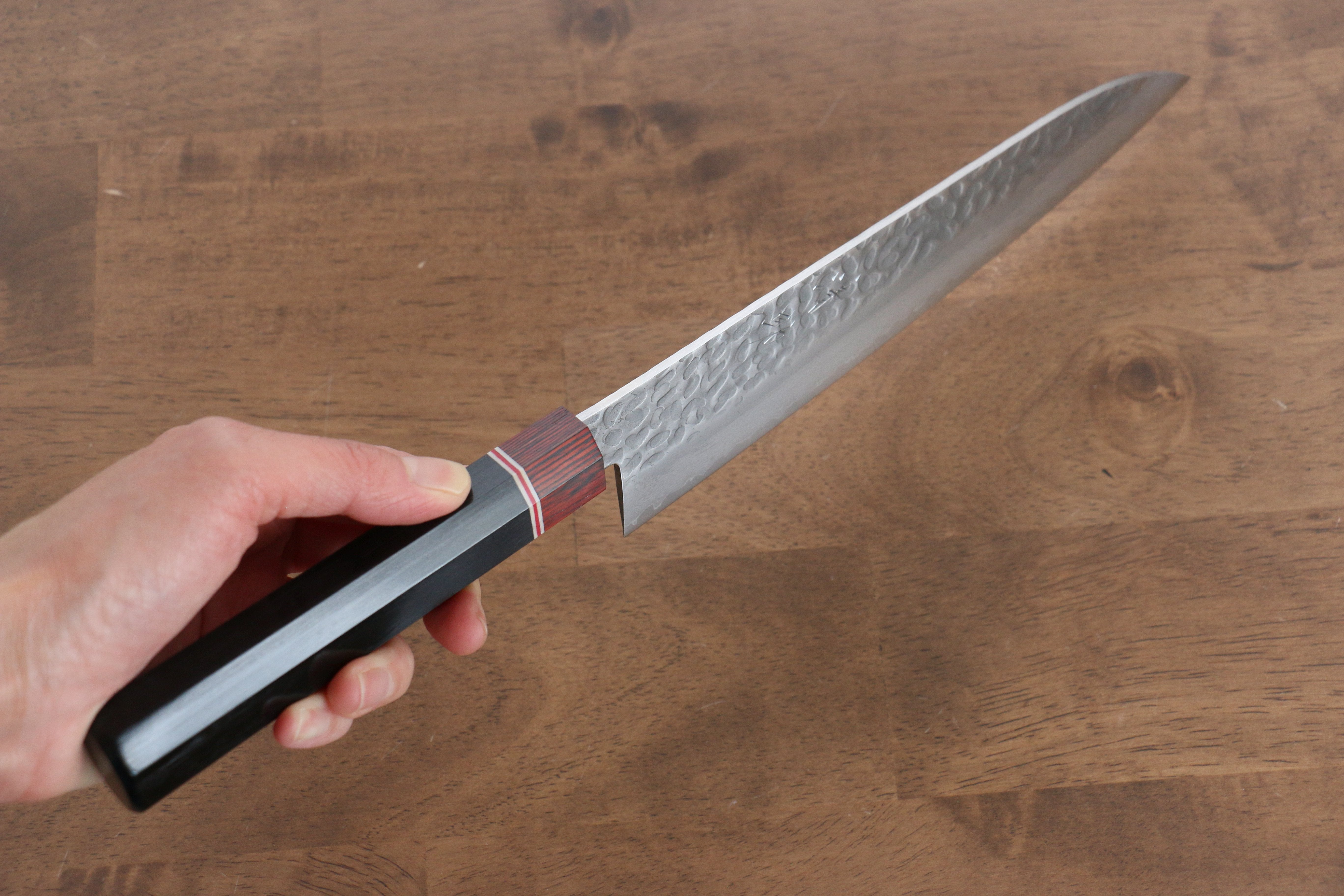 Seisuke VG10 Damascus Gyuto 210mm Black Pakkawood Handle - Seisuke Knife