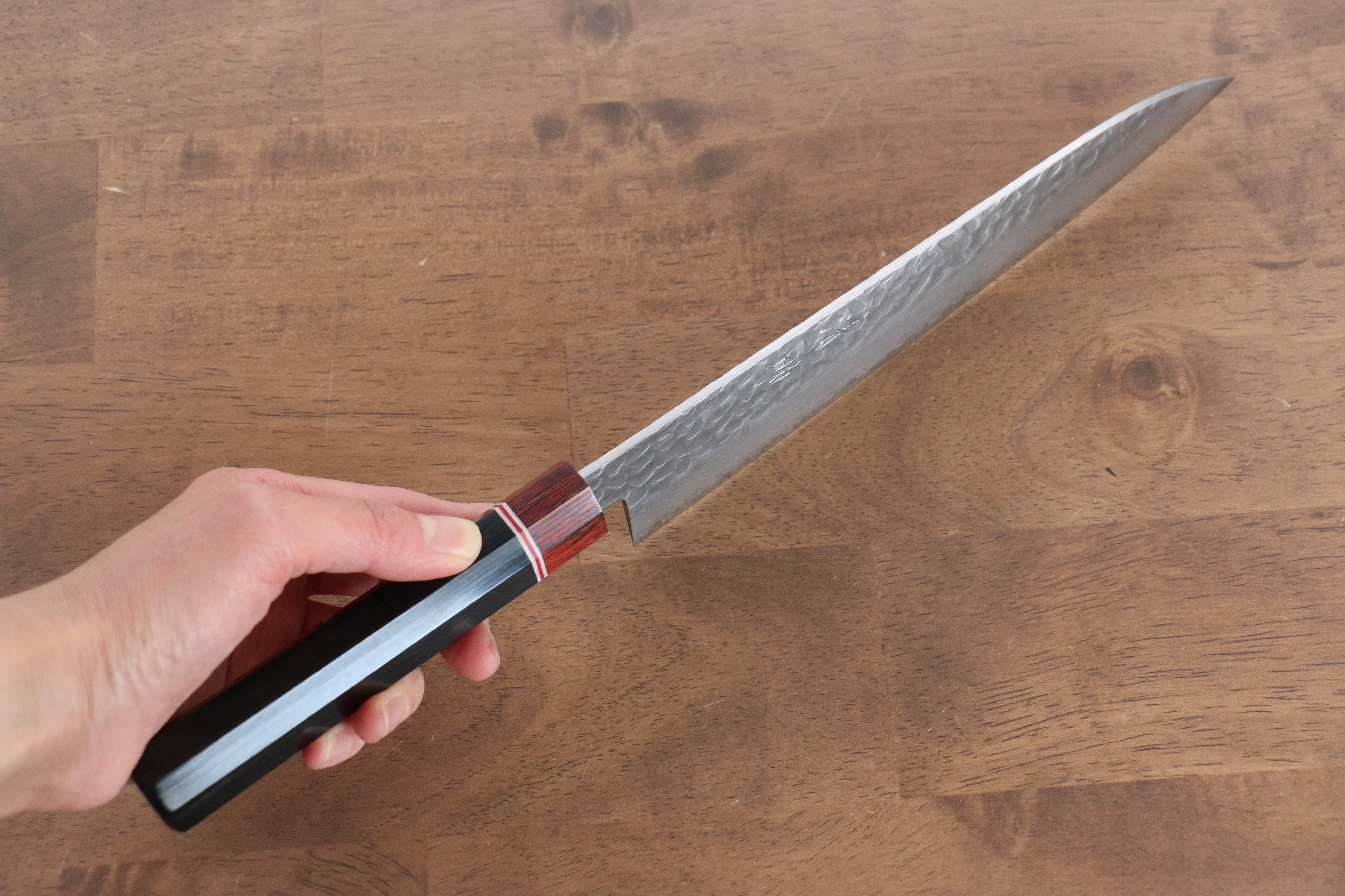 Seisuke VG10 Damascus Gyuto 210mm Black Pakkawood Handle - Seisuke Knife