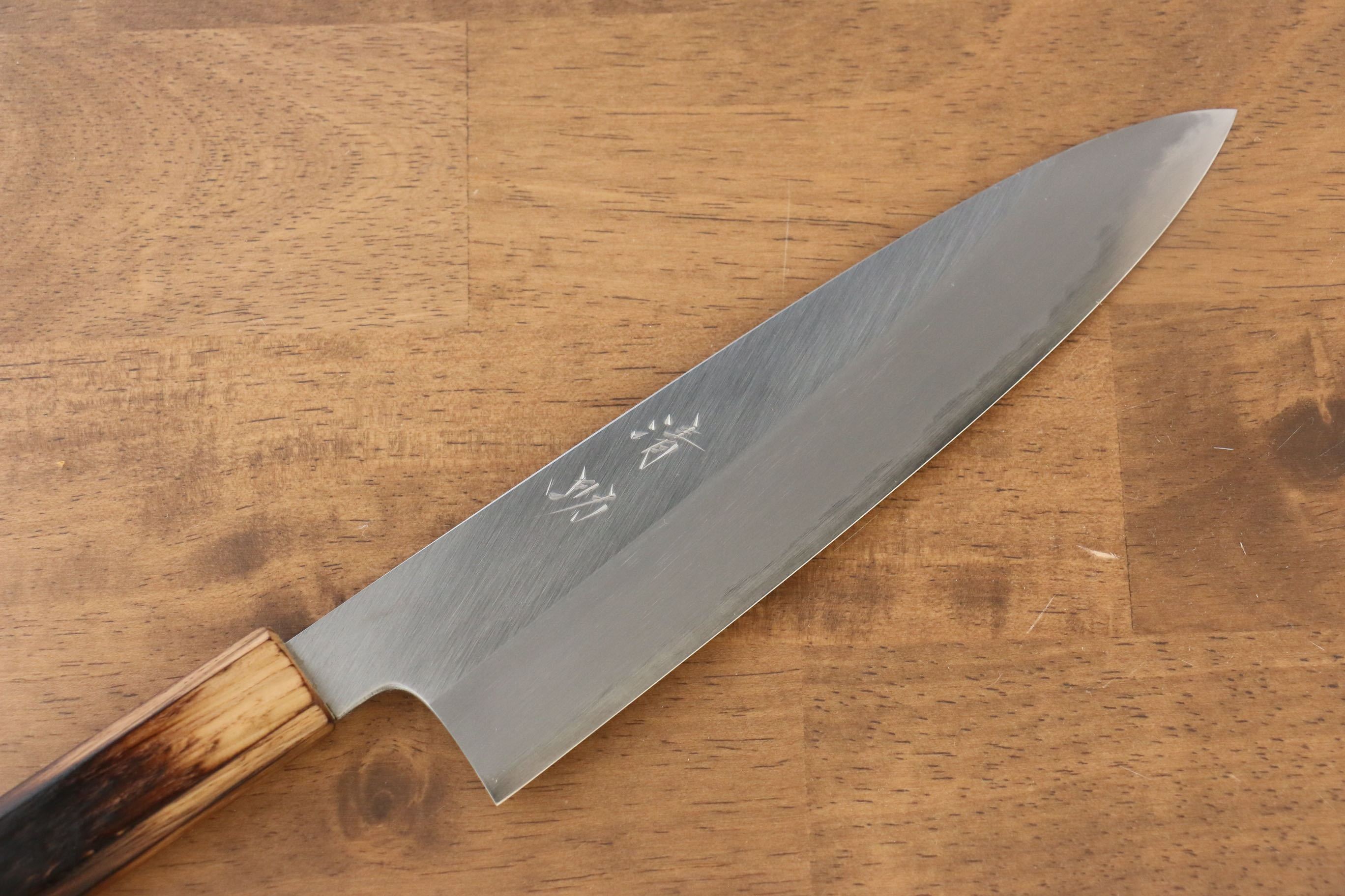 Seisuke White Steel No.2 Gyuto 240mm Burnt Oak (Mehakkaku) Handle - Seisuke Knife