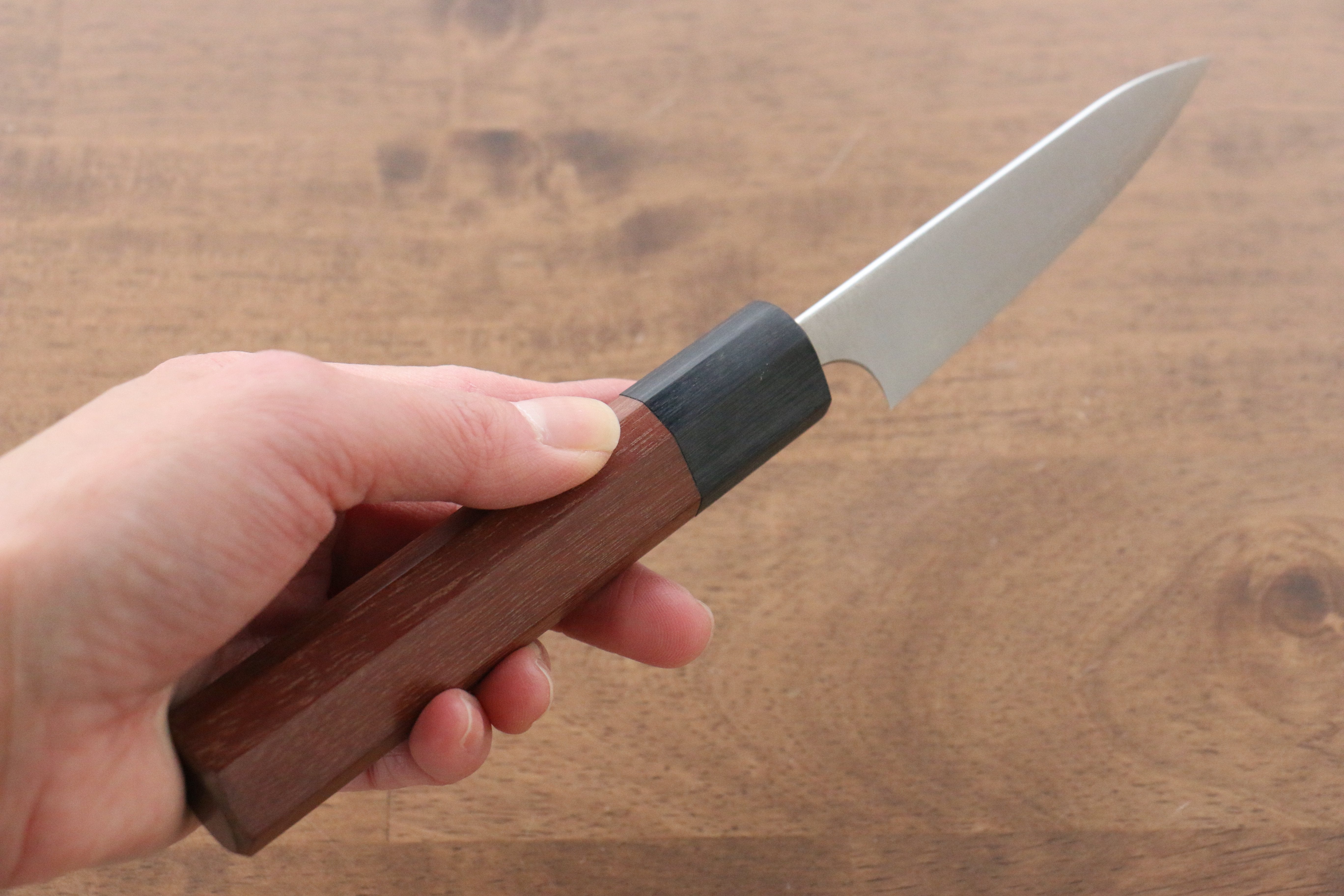 Shibata Takayuki Koutetsu Blue Super Petty-Utility 80mm Jarrah Handle - Seisuke Knife