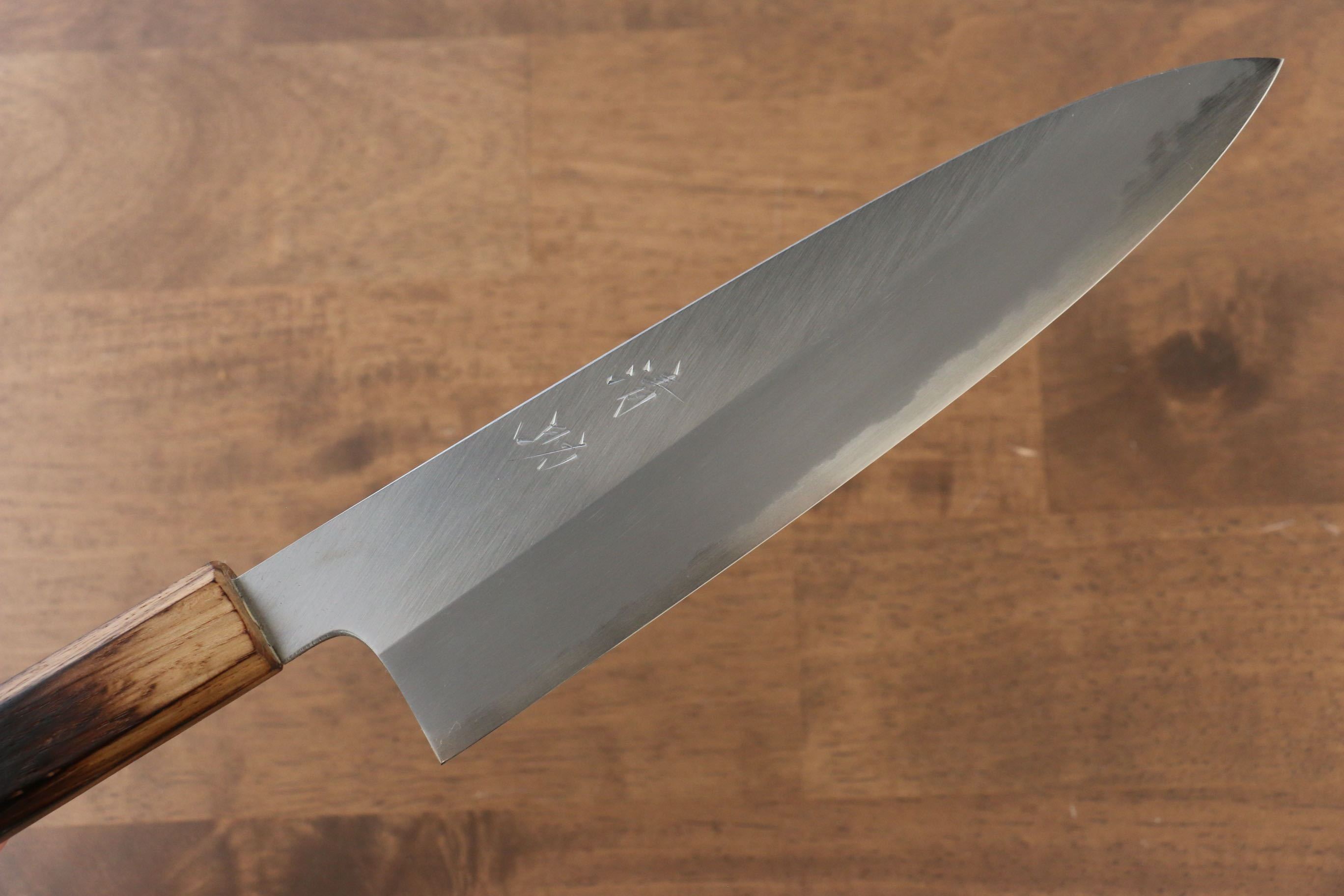 Seisuke White Steel No.2 Gyuto 210mm Burnt Oak (Mehakkaku) Handle - Seisuke Knife