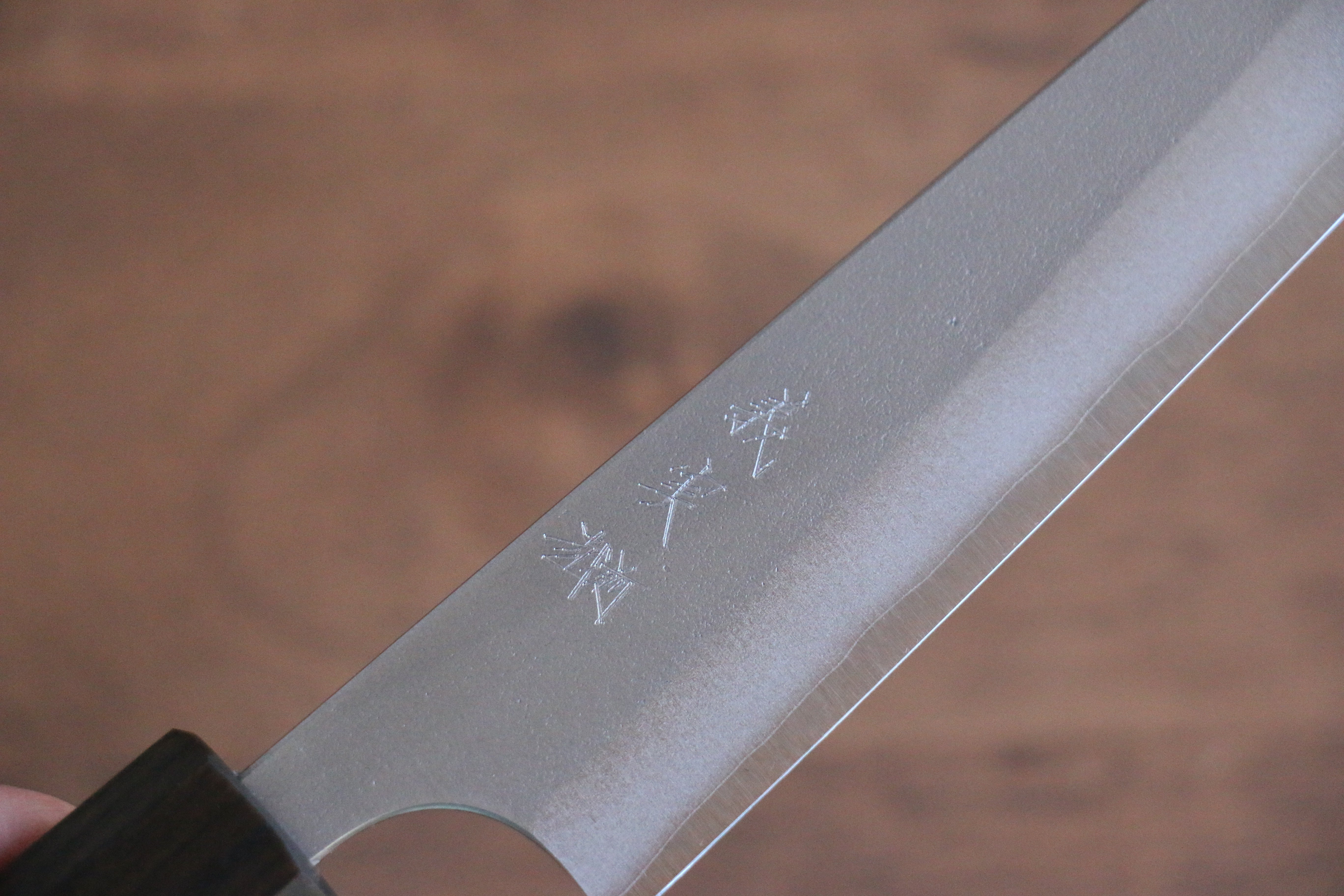 Yoshimi Kato Blue Super Nashiji Petty-Utility 150mm Enju Lacquered(Black��� Handle - Seisuke Knife