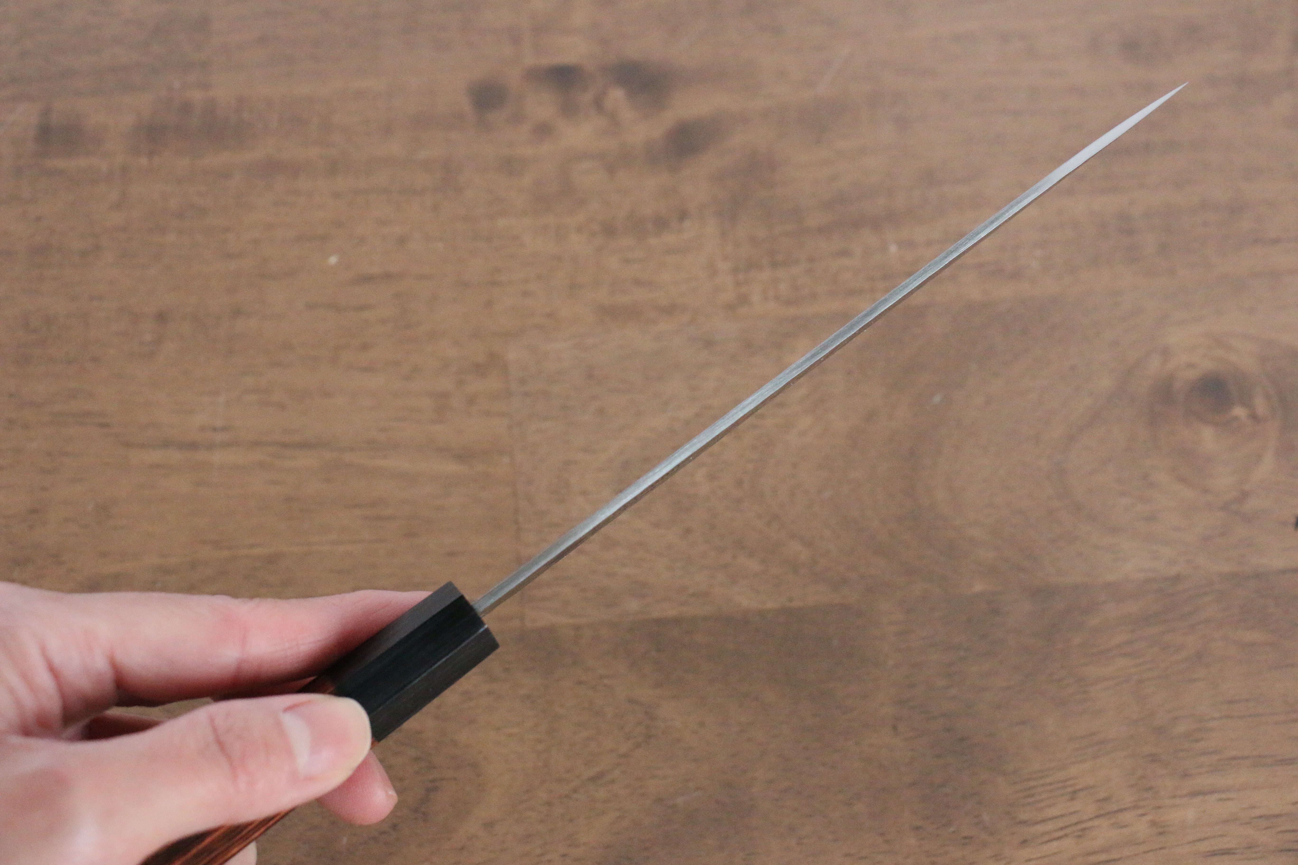 Seki Kanetsugu VG10 Hammered Petty-Utility 150mm Heptagonal Pakkawood Handle - Seisuke Knife