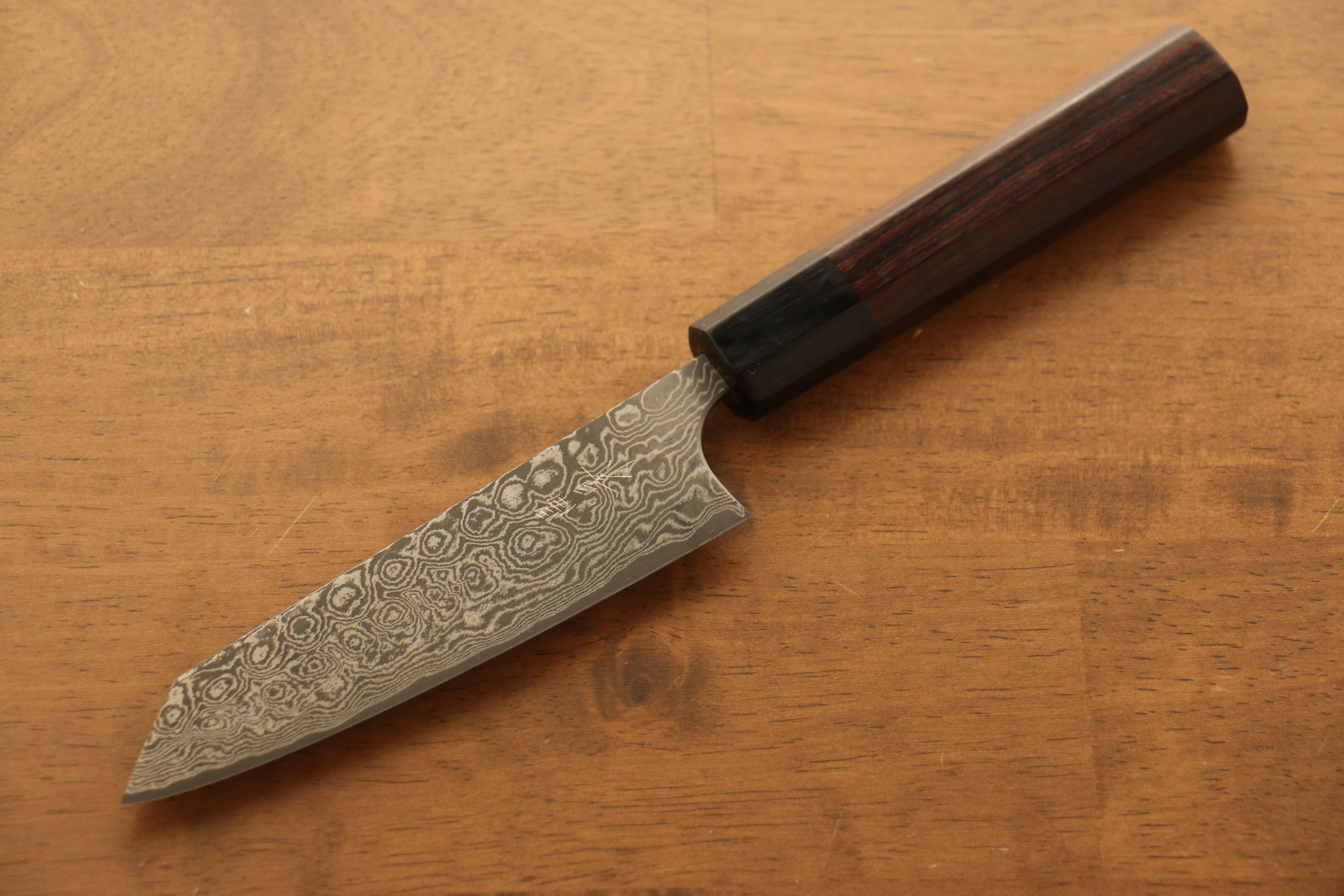 Masakage Kumo VG10 Damascus Small Bunka 120mm with Shitan Handle - Seisuke Knife