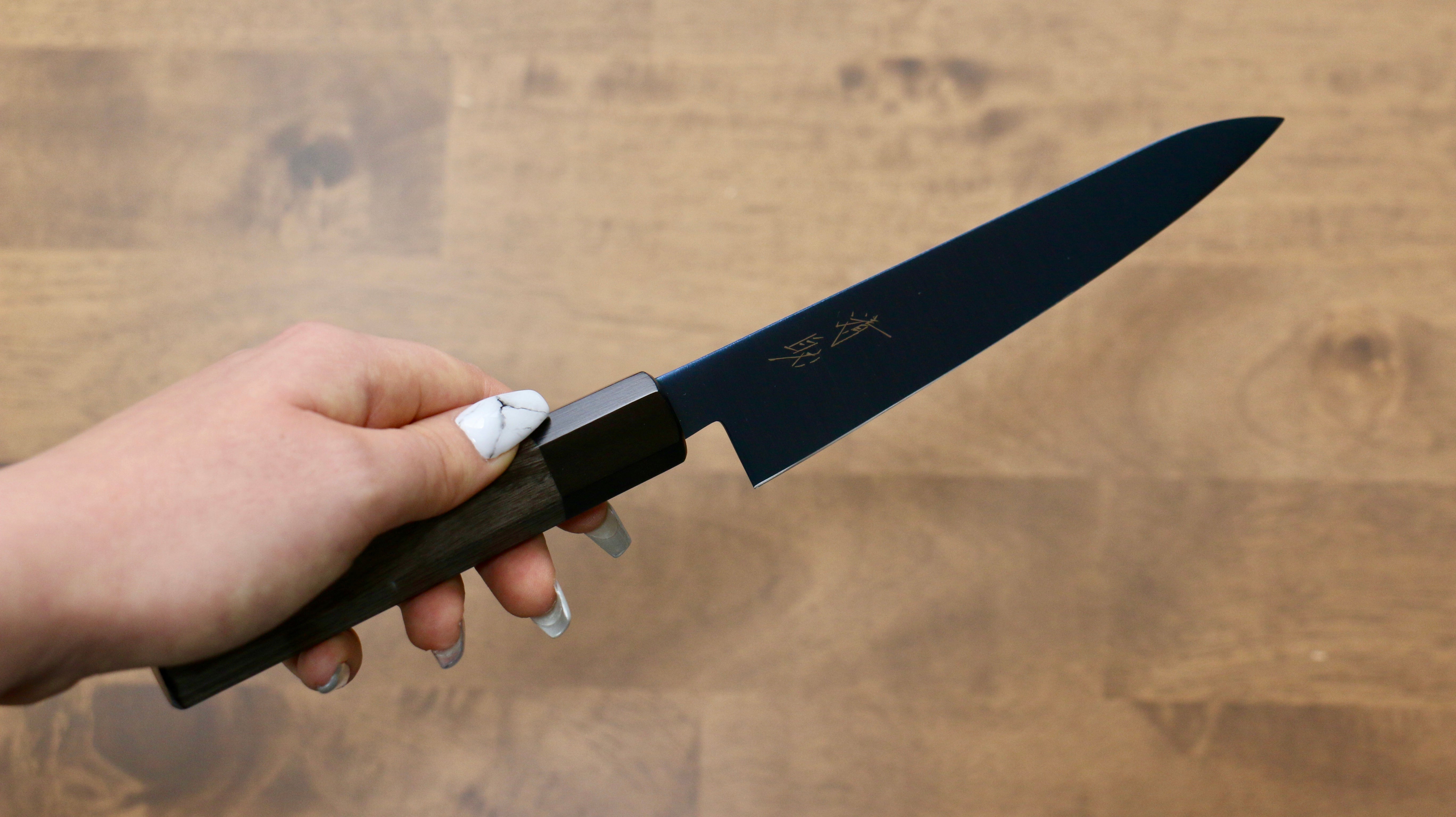 Seisuke SK-85 Ion plating Migaki Petty-Utility 150mm Gray Pakkawood Handle - Seisuke Knife