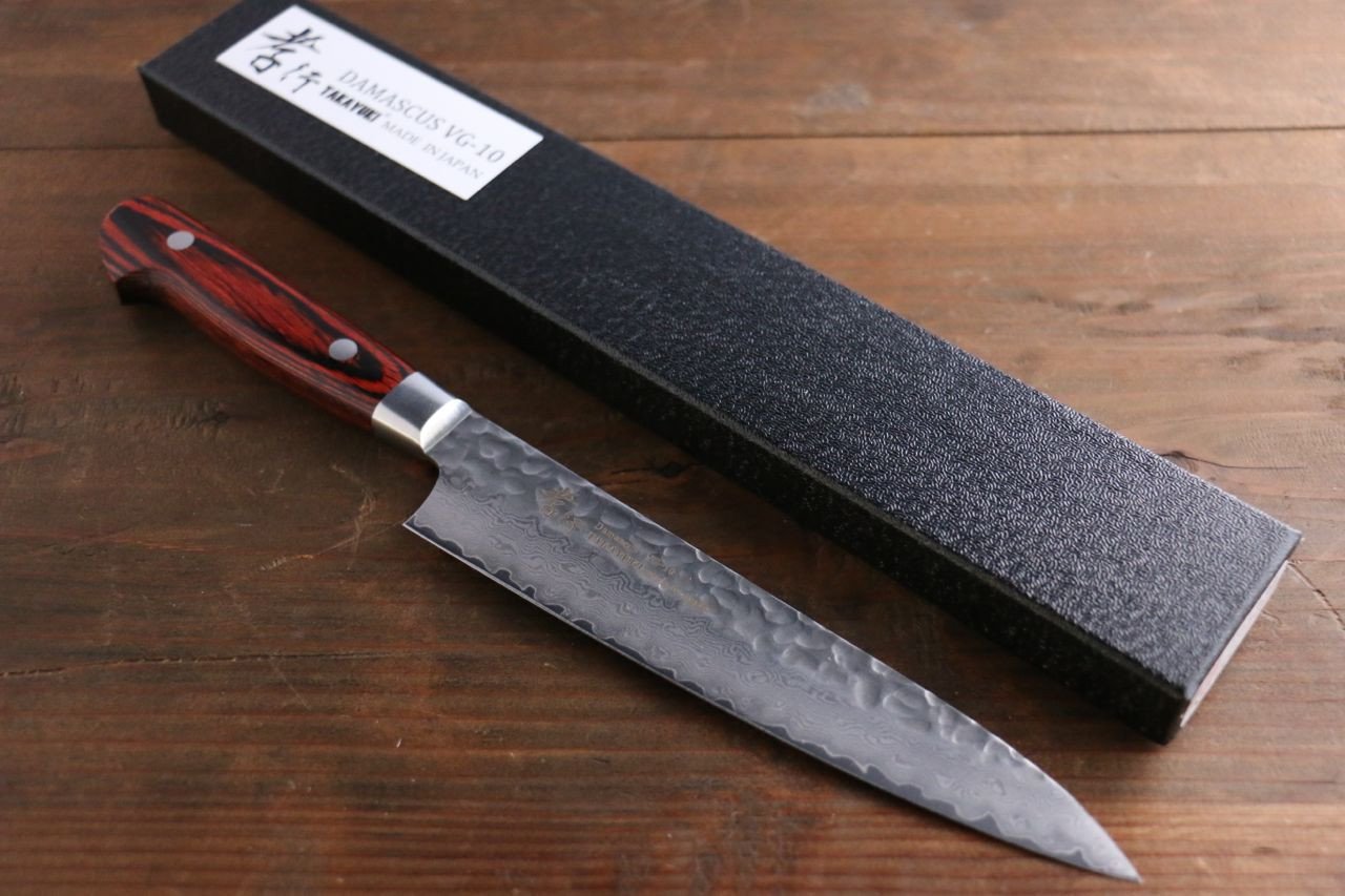 Sakai Takayuki 33 Layer Damascus Gyuto 210mm & Petty 150mm Set - Seisuke Knife