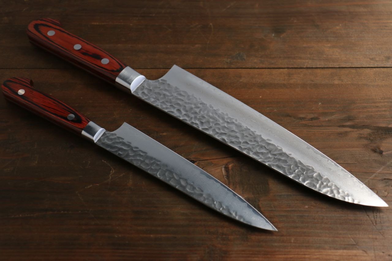 Sakai Takayuki 33 Layer Damascus Gyuto 210mm & Petty 150mm Set - Seisuke Knife