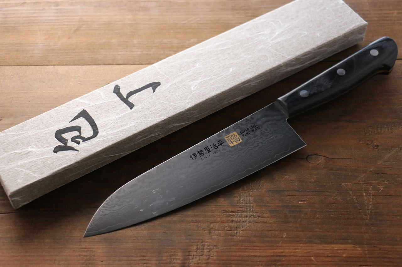 Iseya VG10 Damascus Santoku 180mm - Seisuke Knife