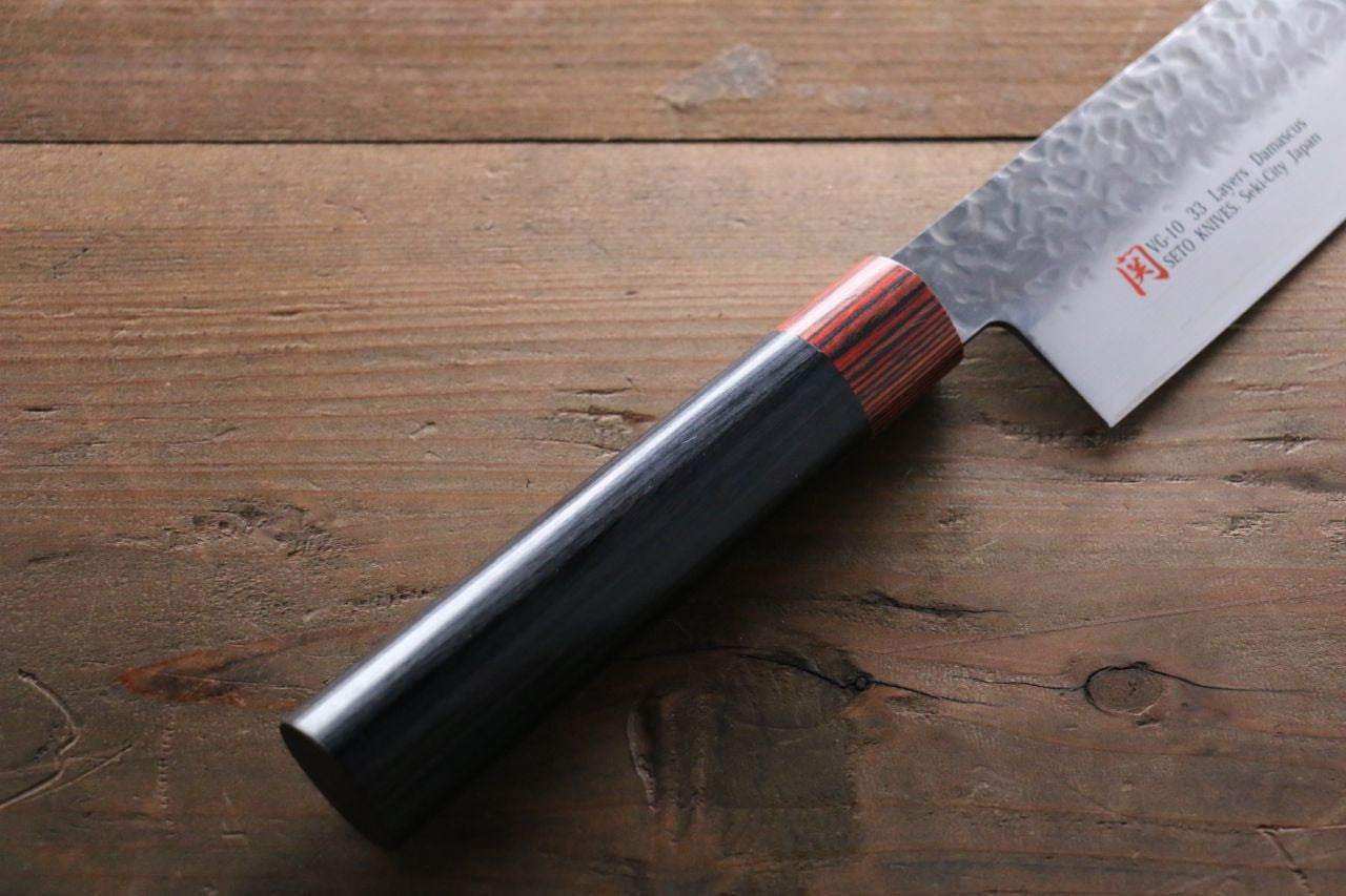 Iseya VG10 Damascus Santoku 180mm - Seisuke Knife