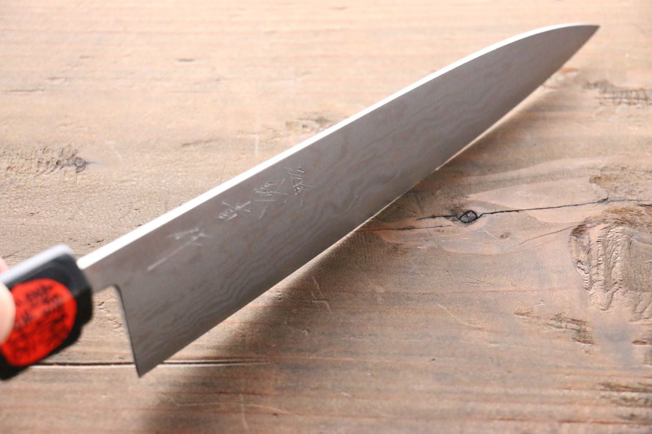 Shigeki Tanaka Blue Steel No.2 17 Layer Damascus Petty-Utility 150mm Magnolia & Water Buffalo Handle - Seisuke Knife
