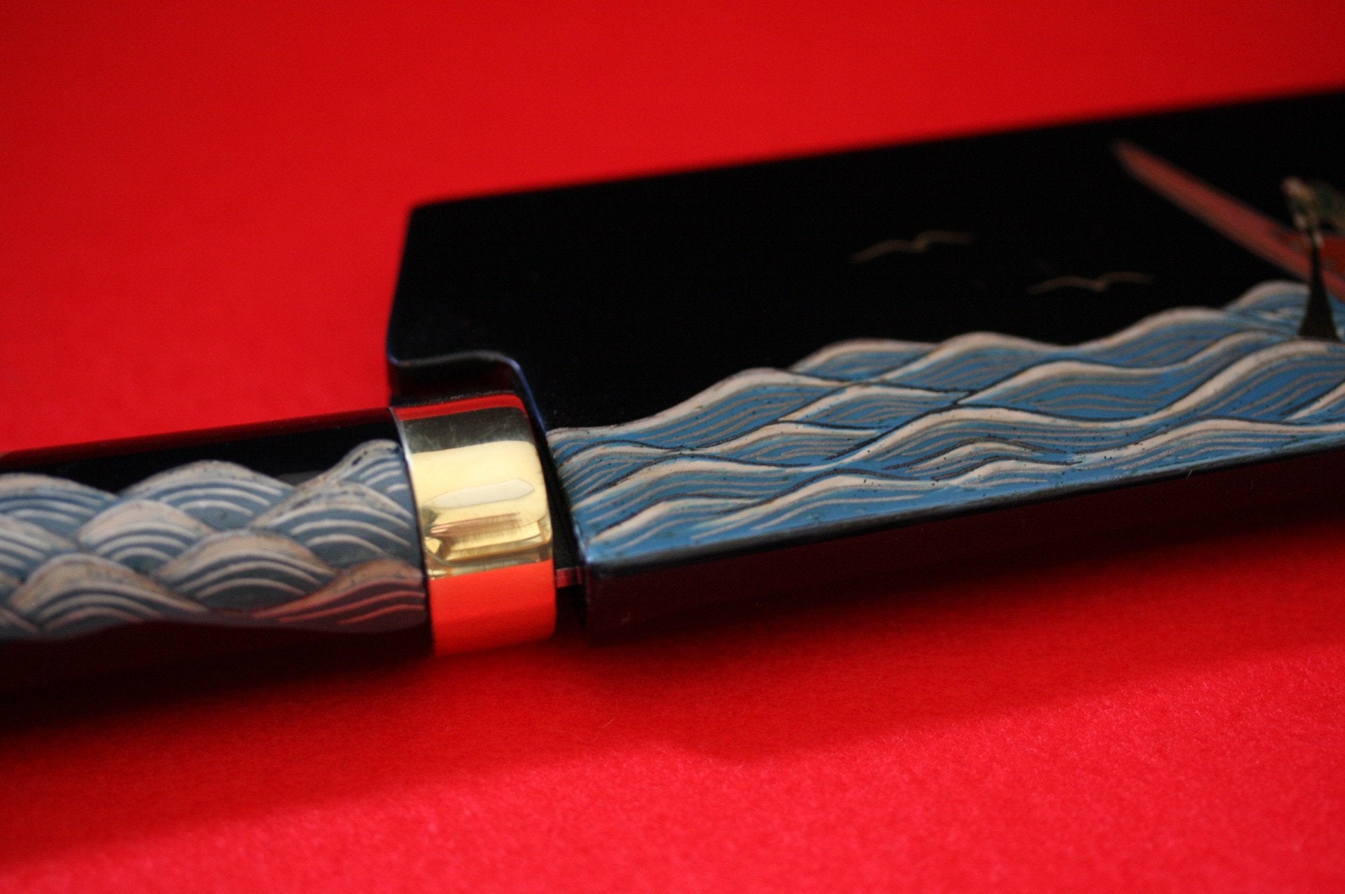 Takeshi Saji SG2 Japanese Sujihiki Chef Knife 270mm with Maki-e Art Mt. Fuji & Ship - Seisuke Knife