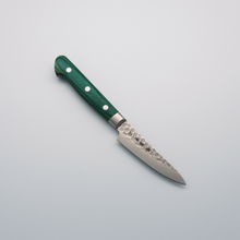  Sakai Takayuki VG10 17 Layer Damascus Petty-Utility 80mm Green Pakkawood Handle - Seisuke Knife