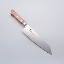  Sakai Takayuki VG5 Hammered Kiritsuke Gyuto 190mm Brown Pakkawood Handle - Seisuke Knife