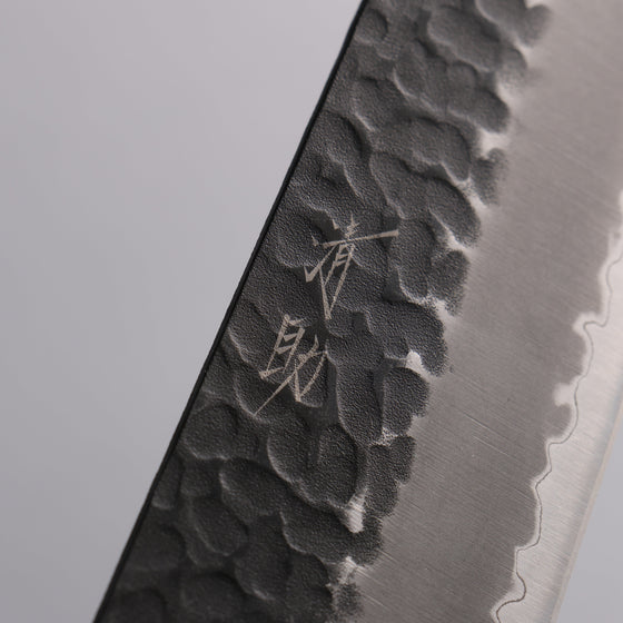 Seisuke Blue Super Hammered Bunka  170mm Rosewood (Ferrule: White Pakka Wood) Handle - Seisuke Knife