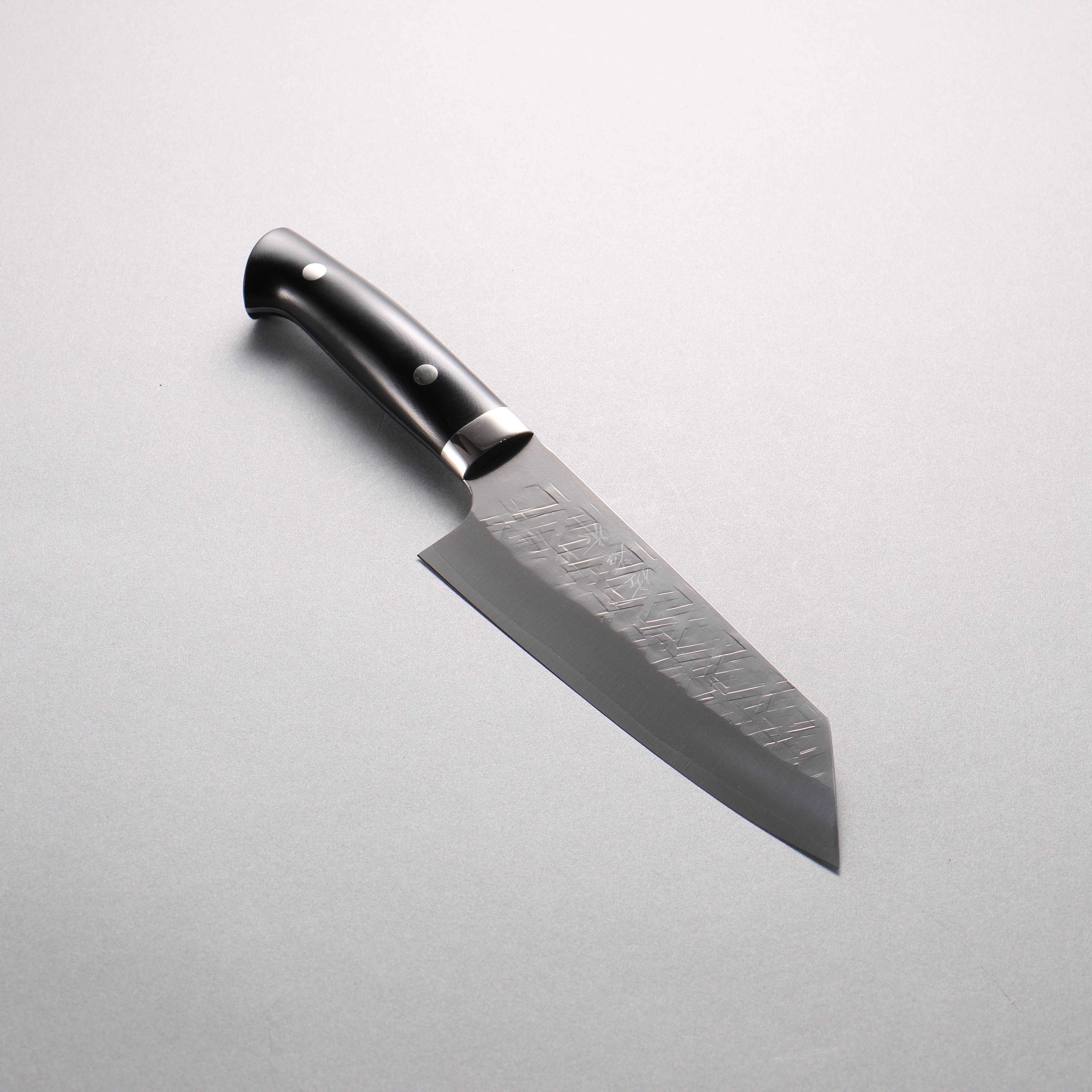 Takeshi Saji SRS13 Hammered Bunka  180mm Black Micarta Handle - Seisuke Knife