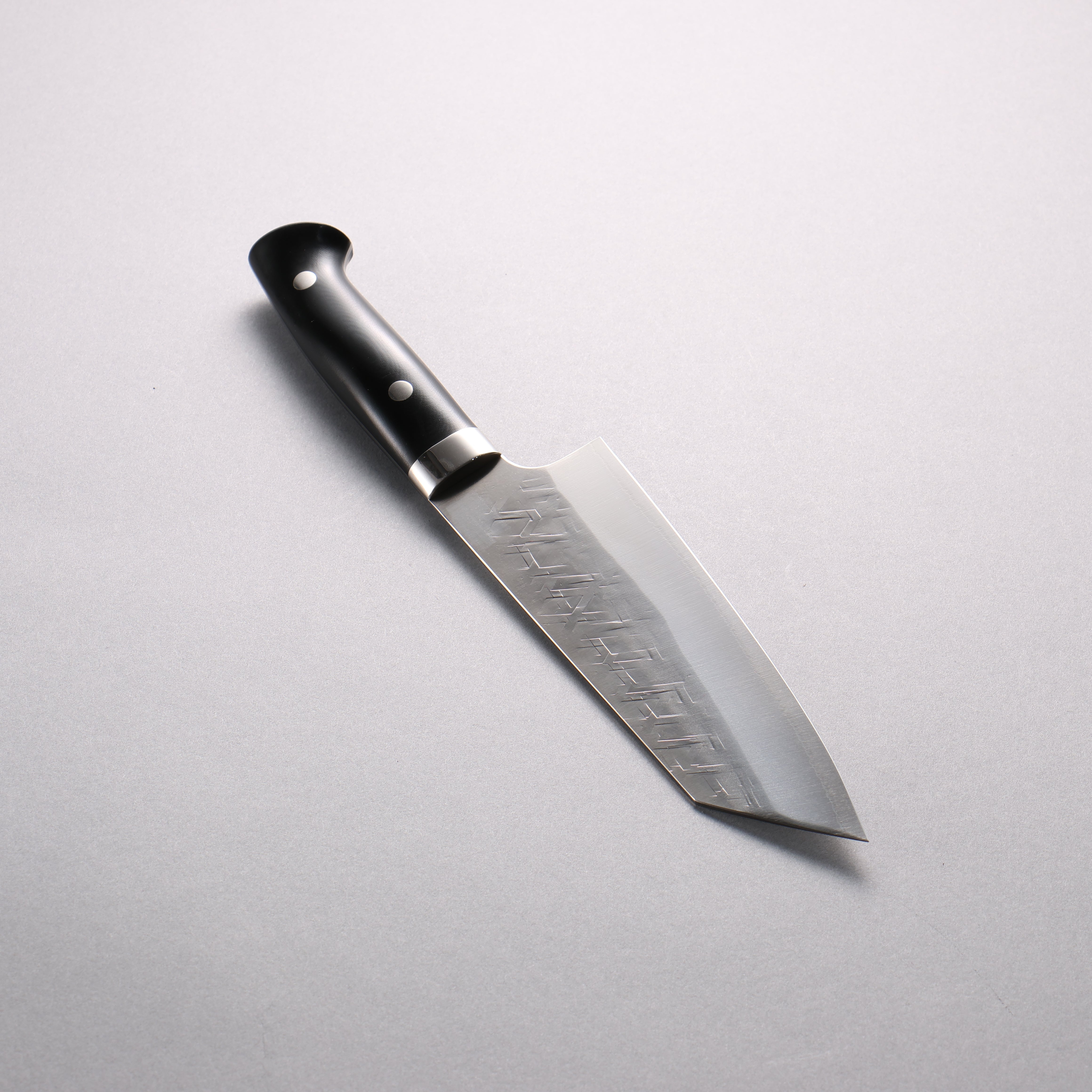 Takeshi Saji SRS13 Hammered Bunka  180mm Black Micarta Handle - Seisuke Knife