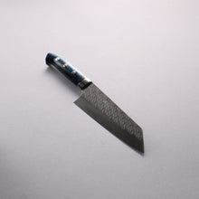  Takeshi Saji SPG STRIX Hammered Migaki Finished Bunka  180mm White Blue Brown Acrylic Handle - Seisuke Knife