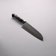  Takeshi Saji SPG STRIX Hammered Migaki Finished Santoku  180mm Purple White Gold Marble Acrylic Handle - Seisuke Knife