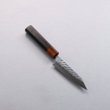  Yoshimi Kato SPG STRIX Hammered (V) Kiritsuke Petty-Utility  120mm Ebony (ferrule: Orange Resin) Handle - Seisuke Knife