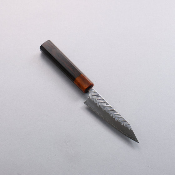 Yoshimi Kato SPG STRIX Hammered (V) Kiritsuke Petty-Utility  120mm Ebony (ferrule: Orange Resin) Handle - Seisuke Knife