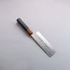 Yoshimi Kato SPG STRIX Hammered (V) Nakiri  165mm Ebony (ferrule: Orange Resin) Handle - Seisuke Knife - Slide 2