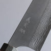 Yoshimi Kato VG10 Nashiji Damascus Bunka  170mm Gray Stablilized Wood (White Ring) Handle - Seisuke Knife - Slide 3