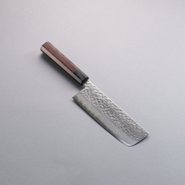 Yoshimi Kato VG10 Damascus Hammered(square) Nakiri 165mm Honduras (fer