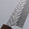 Yoshimi Kato SPG STRIX Hammered (V) Small Bunka  130mm Sandalwood with White Ring Handle - Seisuke Knife - Slide 3