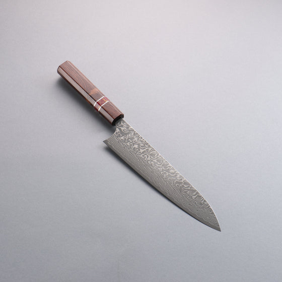 Yoshimi Kato SG2 Black Damascus Gyuto  210mm Rosewood (Red Turquoise Ring) Handle - Seisuke Knife