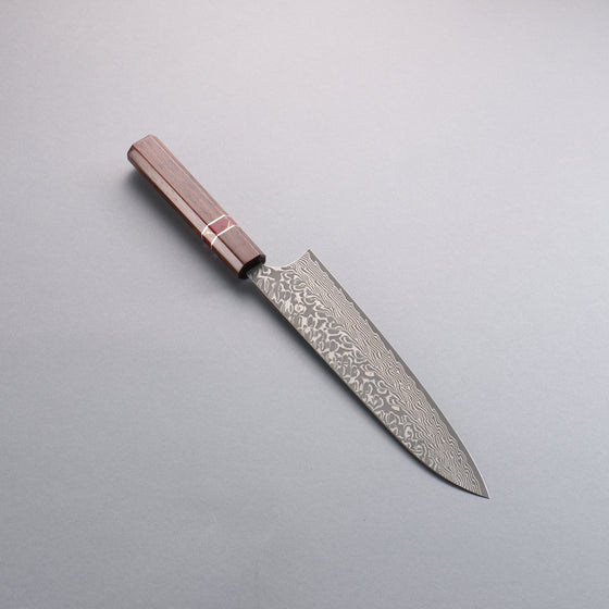 Yoshimi Kato SG2 Black Damascus Gyuto  210mm Rosewood (Red Turquoise Ring) Handle - Seisuke Knife