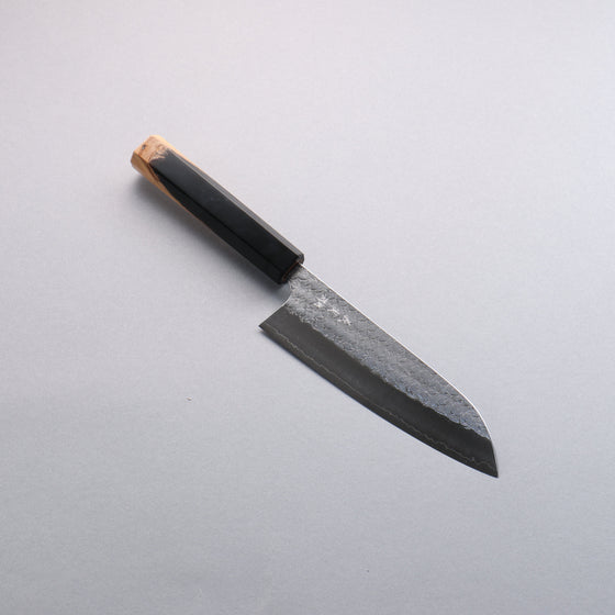 Yoshimi Kato Minamo SG2 Hammered Santoku  170mm Olive Tree and Black Resin Handle - Seisuke Knife