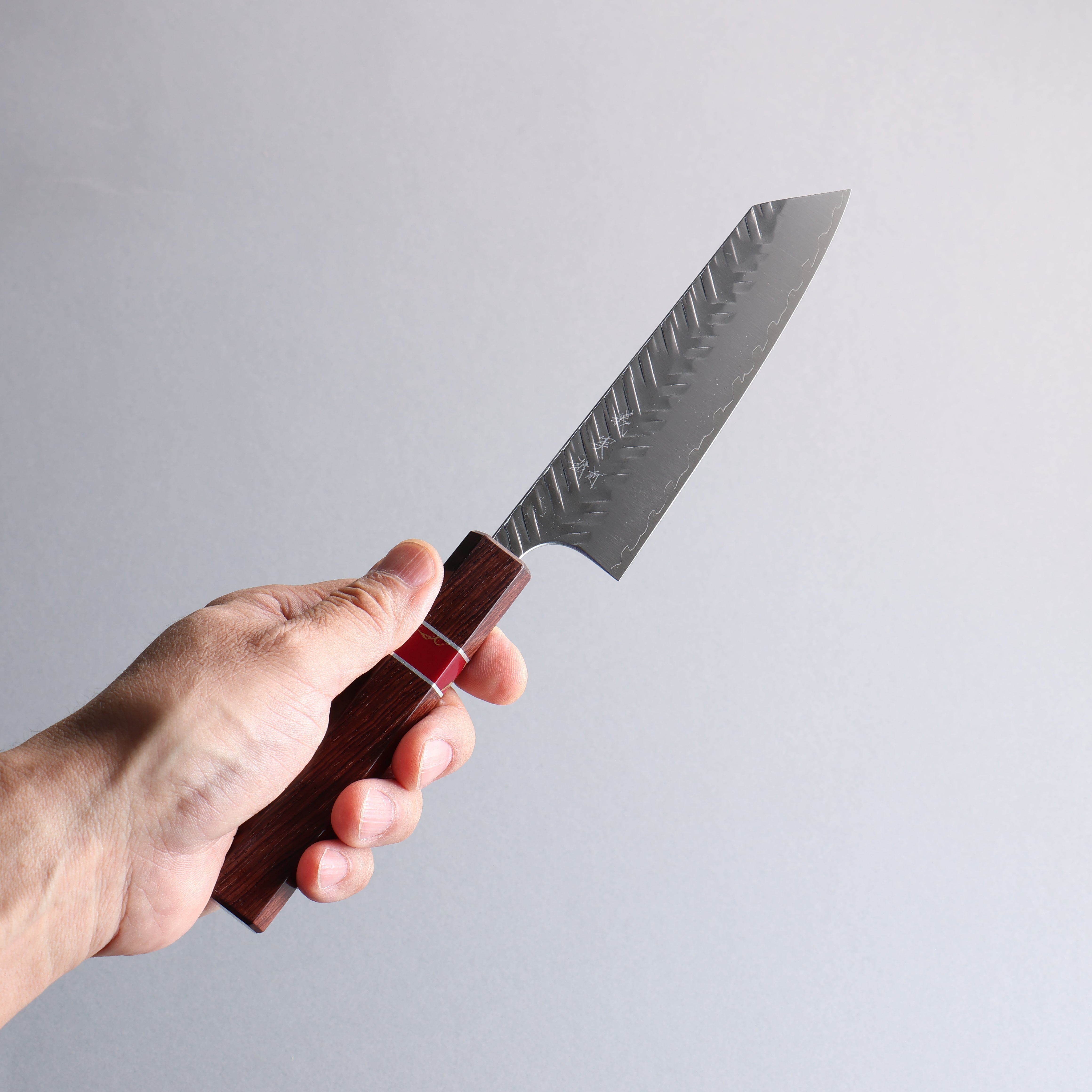 Yoshimi Kato SPG STRIX Hammered (V) Small Bunka 130mm Rosewood (Red Tu