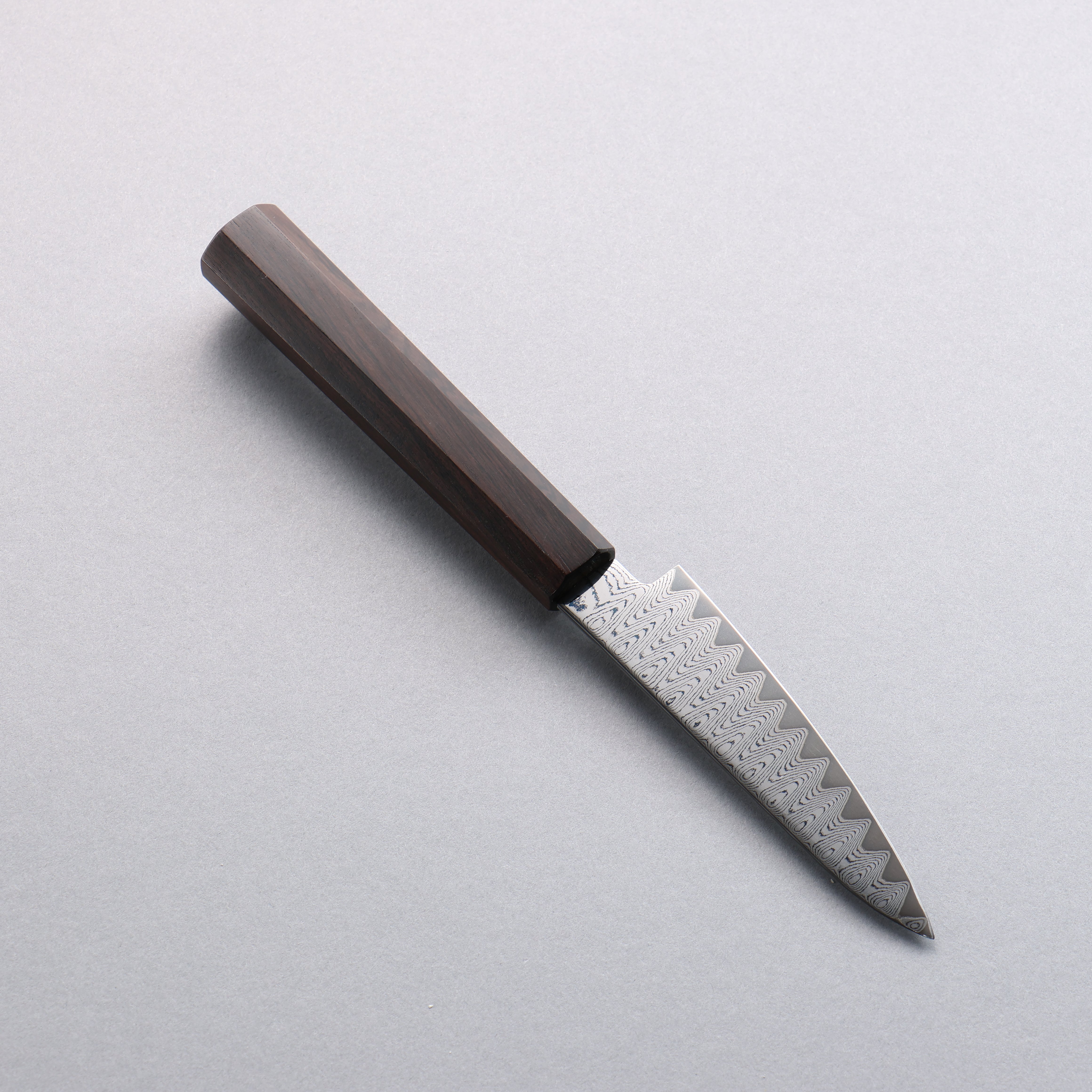 Kanjyo VG10 Damascus Migaki Petty-Utility 105mm Ebony Wood Handle - Seisuke Knife