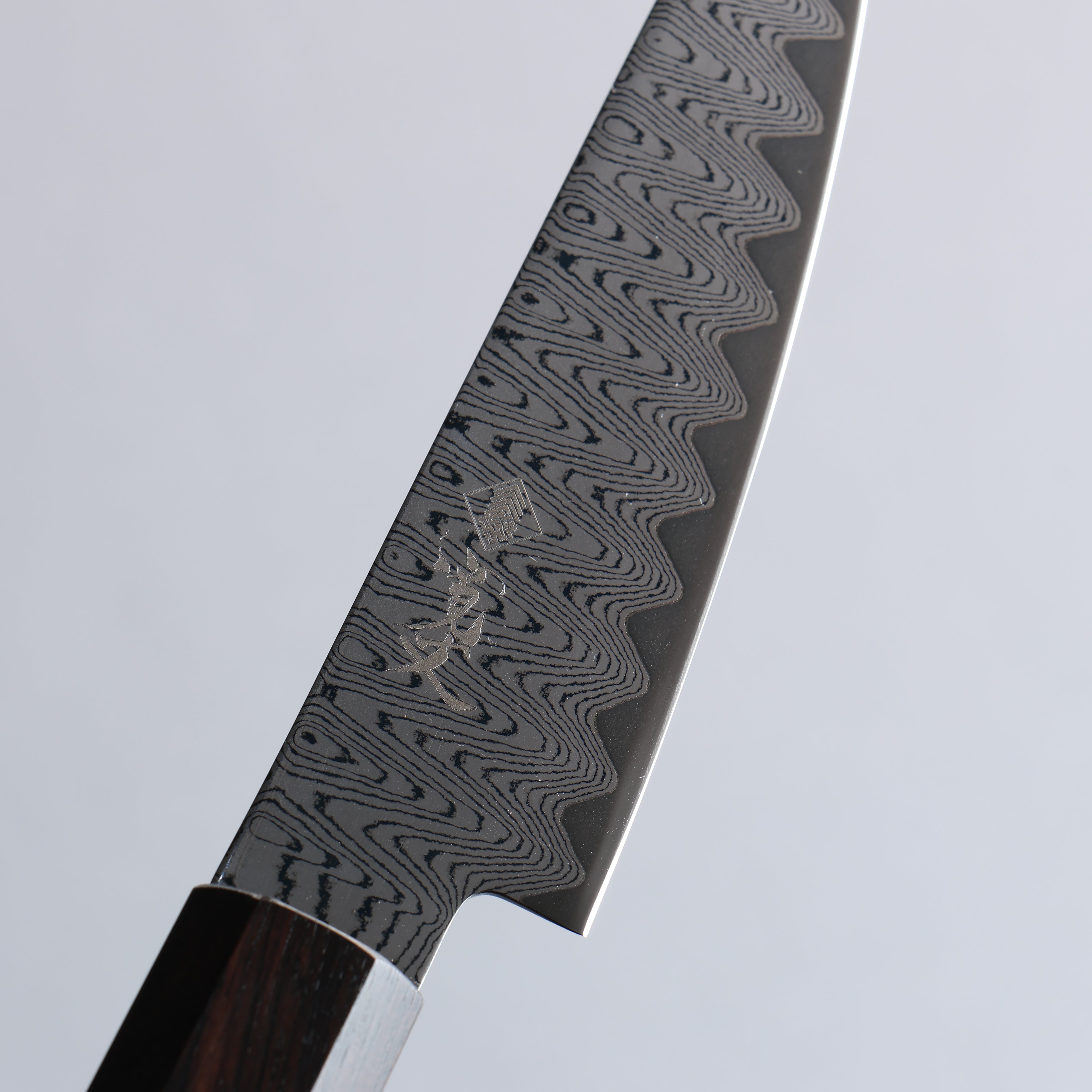 Kanjyo VG10 Damascus Migaki Petty-Utility 105mm Ebony Wood Handle - Seisuke Knife