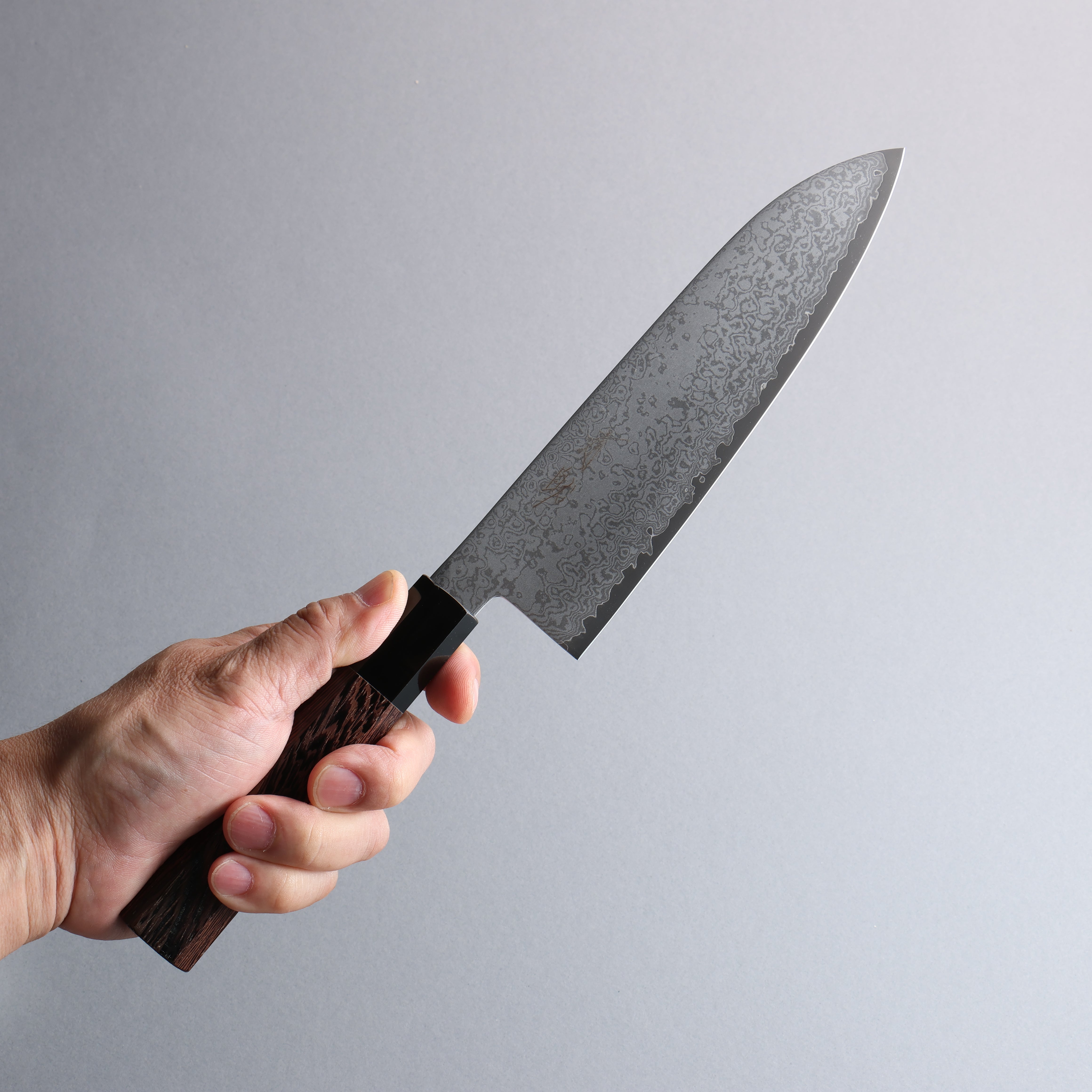 Seisuke VG10 Damascus Santoku  180mm Wenge Handle - Seisuke Knife