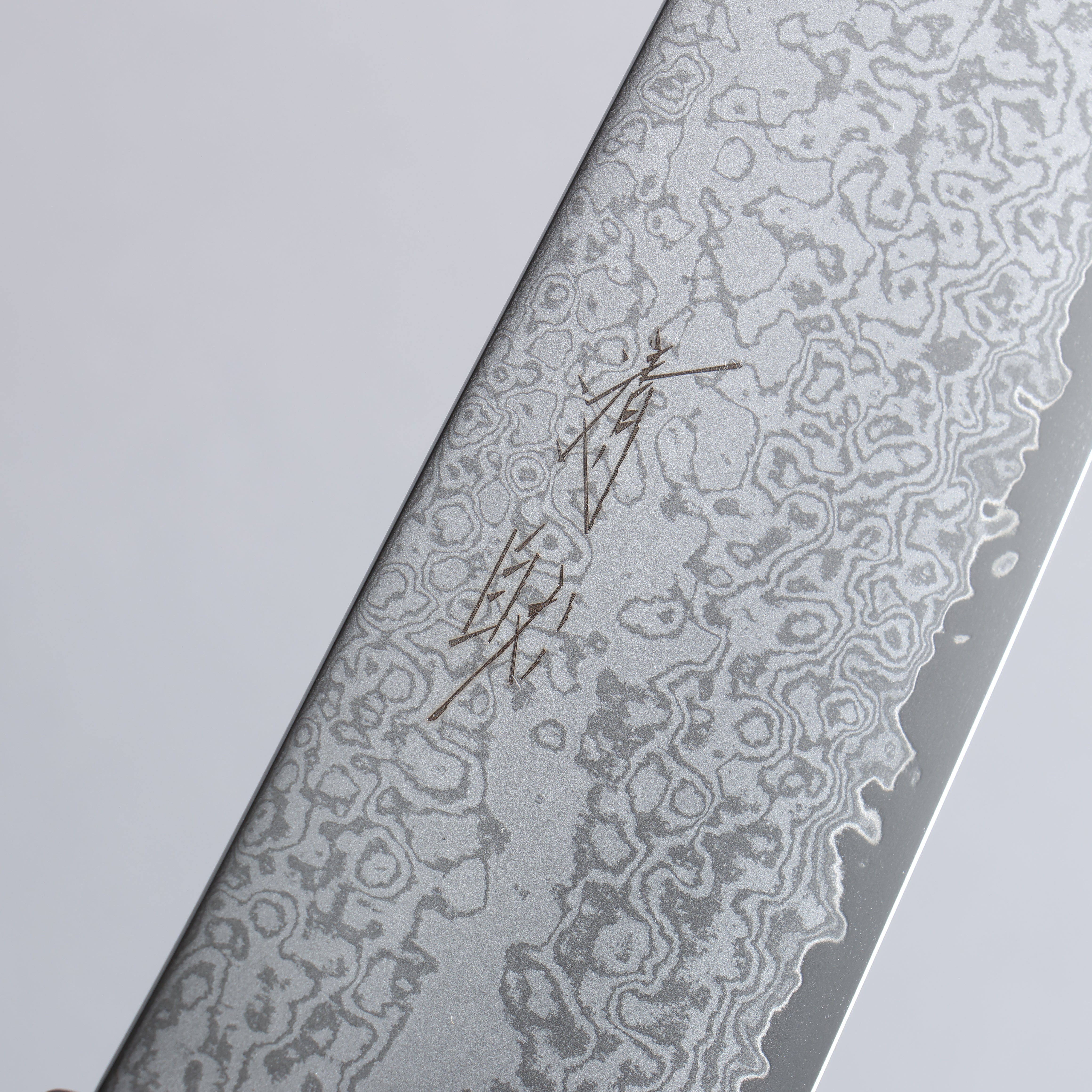 Seisuke VG10 Damascus Santoku 180mm Teak (ferrule: Black Water Buffalo Horn) Handle - Seisuke Knife