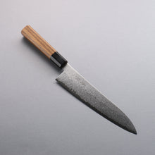  Seisuke VG10 Damascus Gyuto 210mm Teak & Black Water Buffalo Horn Handle - Seisuke Knife