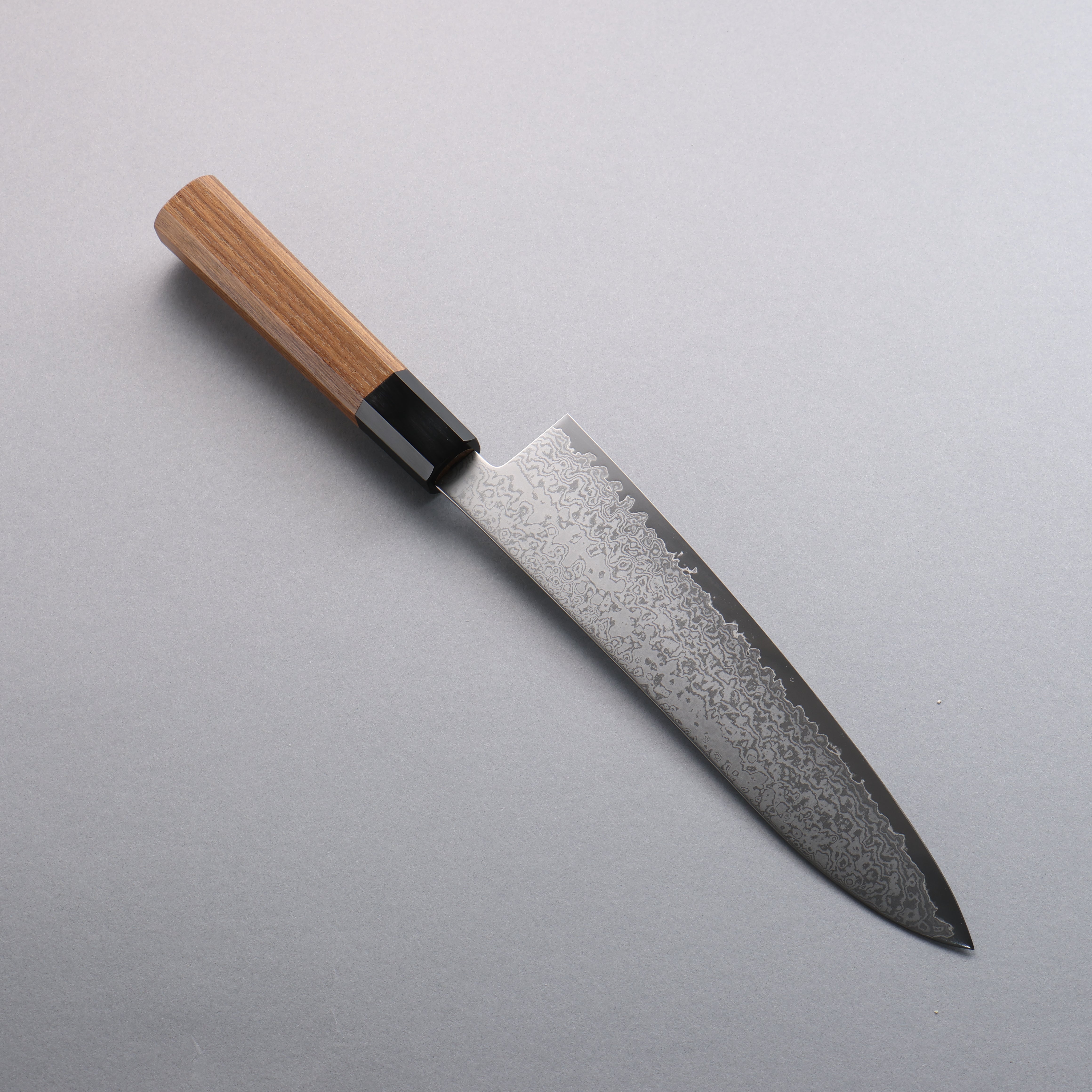 Seisuke VG10 Damascus Gyuto 210mm Teak (ferrule: Black Water Buffalo Horn) Handle - Seisuke Knife