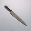 Takeshi Saji VG10w Colored Damascus Black Finished Sujihiki  270mm Ironwood Handle - Seisuke Knife - Slide 1