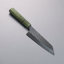  Takeshi Saji SPG STRIX Hammered Migaki Finished Bunka  165mm Green Stabilized Wood (with Black and White Ring) Handle - Seisuke Knife