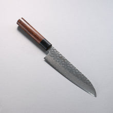  Seisuke VG10 16 Layer Hammered Damascus Santoku  180mm Rosewood Handle - Seisuke Knife