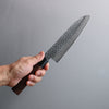 Seisuke VG10 16 Layer Hammered Damascus Santoku  180mm Rosewood Handle - Seisuke Knife - Slide 4