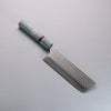 Yoshimi Kato Minamo SG2 Hammered Nakiri  165mm Blue Stabilized Wood (With Black Ring) Handle - Seisuke Knife - Slide 1