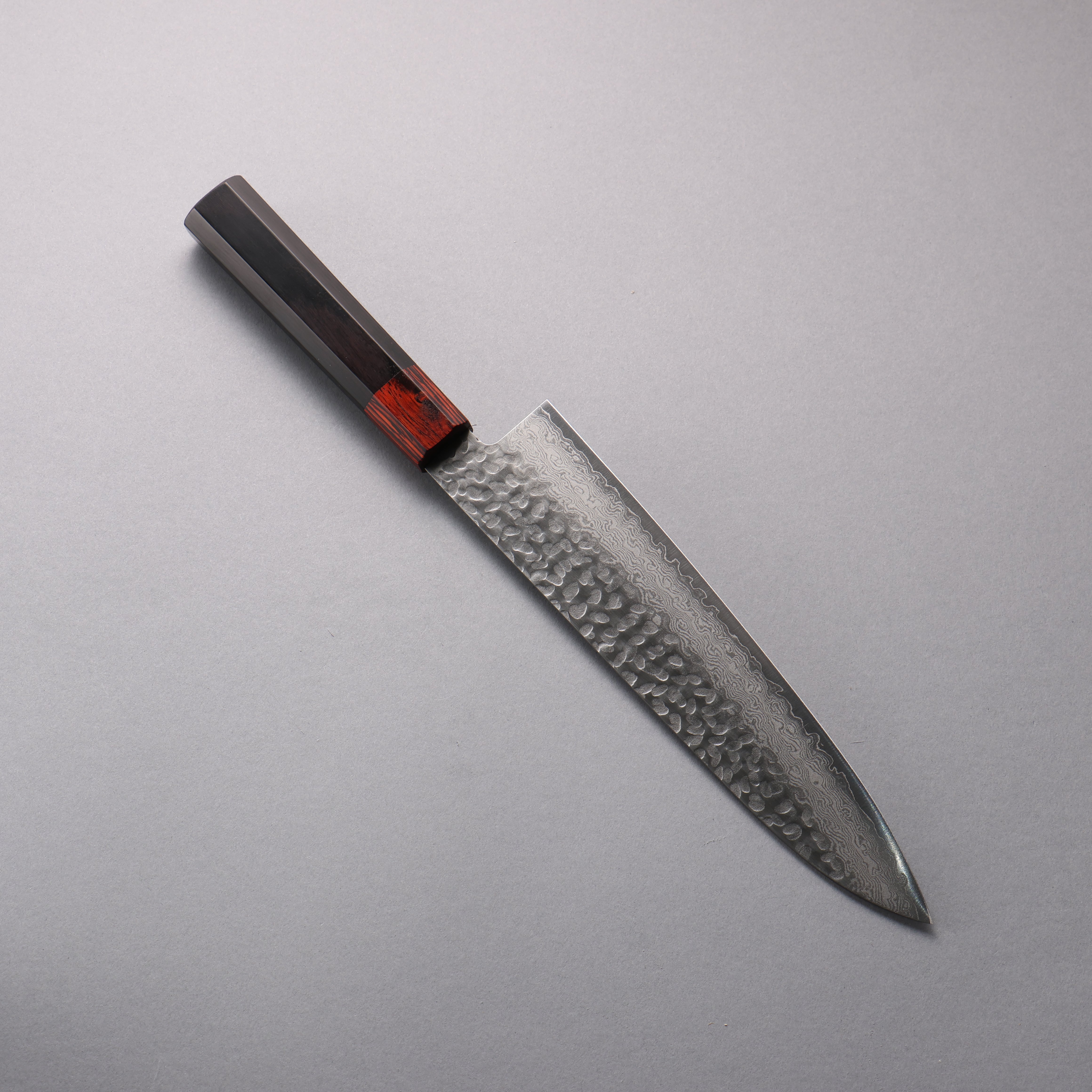 Seisuke VG10 33 Layer Hammered Damascus Gyuto  210mm Black Pakka wood Handle - Seisuke Knife