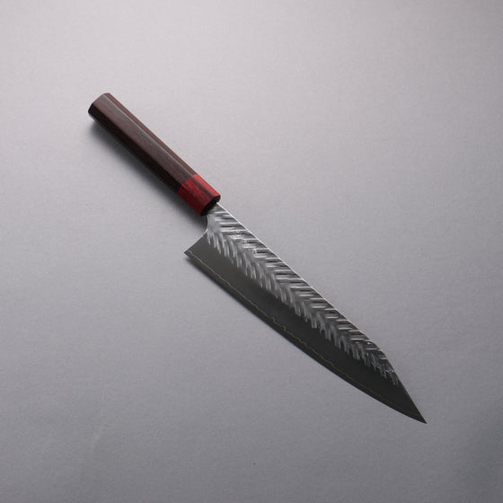 Yoshimi Kato SPG STRIX Hammered (V) Kiritsuke Gyuto  240mm Rosewood (ferrule: Red Pakka wood) Handle - Seisuke Knife