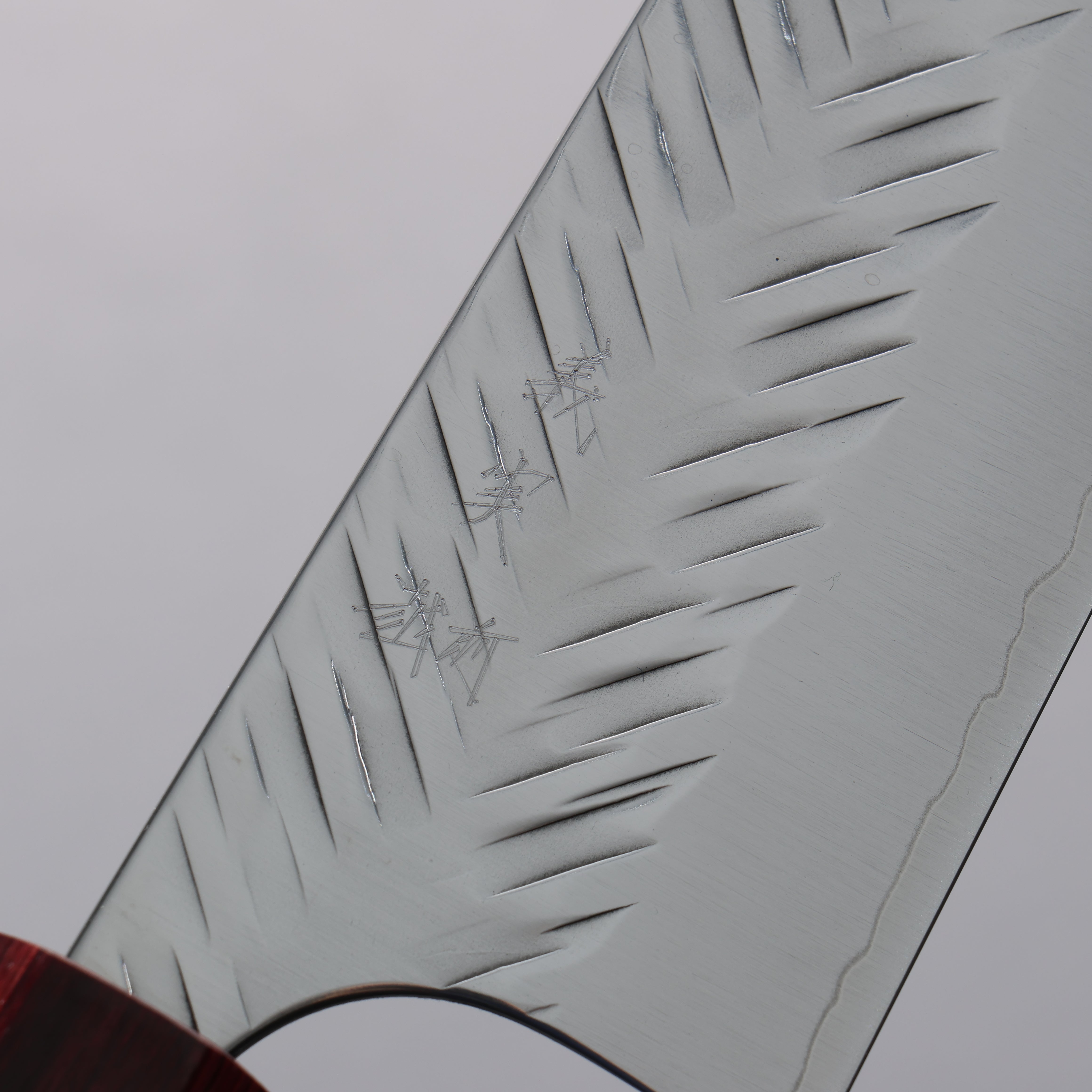 Yoshimi Kato SPG STRIX Hammered (V) Kiritsuke Gyuto  240mm Rosewood (ferrule: Red Pakka wood) Handle - Seisuke Knife
