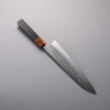 Yoshimi Kato SPG STRIX Hammered (V) Gyuto  240mm Ebony (ferrule: Orange Resin) Handle - Seisuke Knife - Slide 2